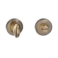 Roseta de condena HDD Pro para puertas de baño y aseo redonda - Bronce