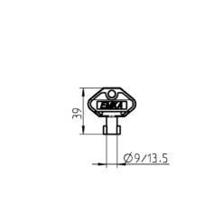 Llave EMKA 1004-37 (Cuadrado de 6 mm)