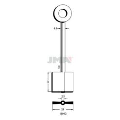 Llave en bruto JMA 1604G