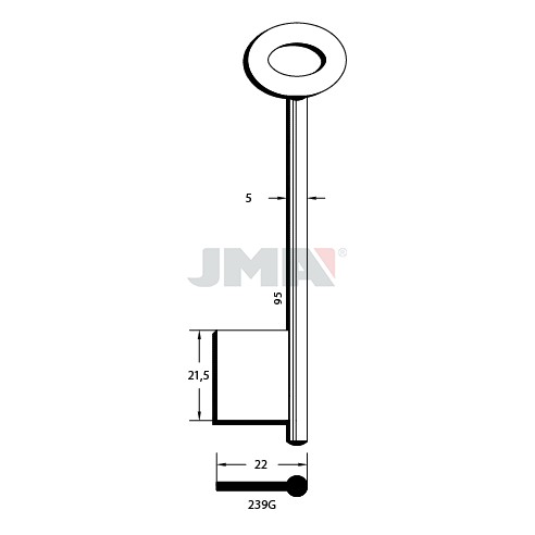 Llave en bruto JMA 239G