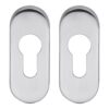 Artitec 05015 par de rosetas para cilindro ovalada inox mate