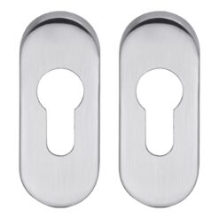 Artitec 05015 par de rosetas para cilindro ovalada inox mate