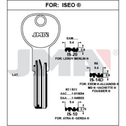 Llave en bruto JMA IS-10 – vista agrupada