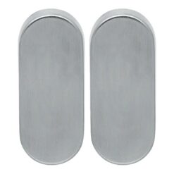 Artitec 91383-2 par de rosetas ciegas ovalada inox mate