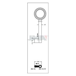 Llave en bruto JMA AA-1G – vista agrupada