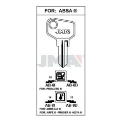 Llave en bruto JMA AB-8D – vista agrupada