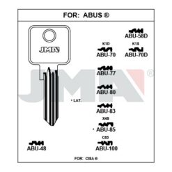 Llave en bruto JMA ABU-48 – vista agrupada