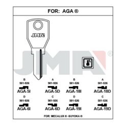 Llave en bruto JMA AGA-6I – vista agrupada