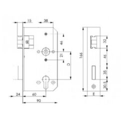 AMF 142U | Cerradura para cancelas sin caja | Varios frentes disponibles
