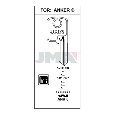 Llave en bruto JMA ANK-6 – vista agrupada