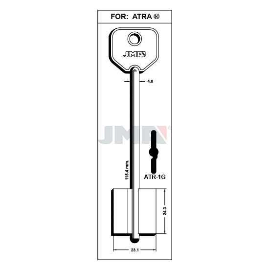 Llave en bruto JMA ATR-1G – vista agrupada