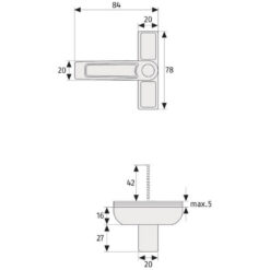 Abus 2410 | Cerrojo de sobreponer para ventana con llave | Para una hoja - 5