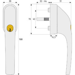 Abus FG300 | Manilla de ventana con llave | Disponible en 3 colores - 6