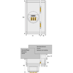 Abus FTS 106 | Cerrojo de sobreponer para ventana con código | SKG*** - 4