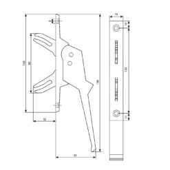 Argenta Type 520 | Manilla de ventana con llave | Doble accionamiento - 4