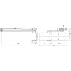 Assa Abloy DC140 | Cierrapuertas con piñón | Brazo articulado - 2