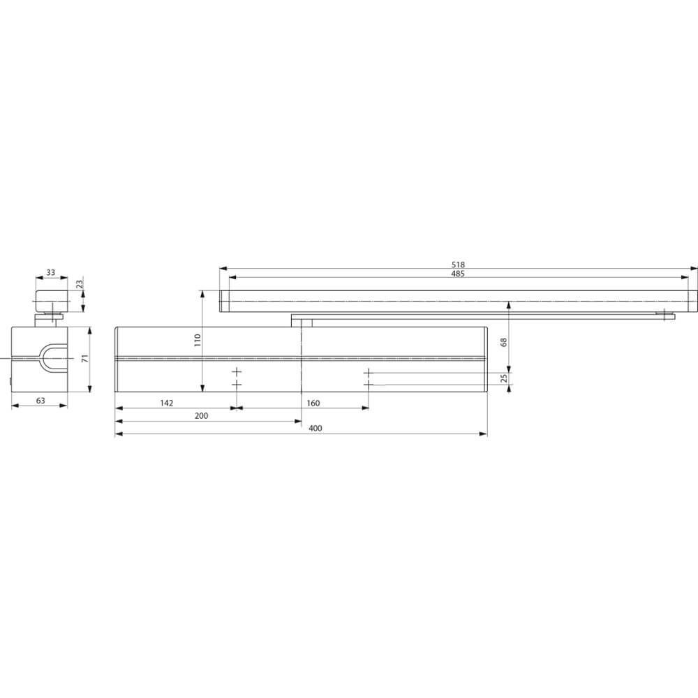 Assa Abloy DC640 | Cierrapuertas con función de libre giro (free-swing) | Sector sanitario - 2
