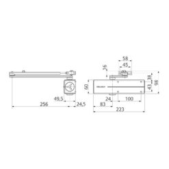 Assa Abloy DC200 | Cierrapuertas aéreo para brazo articulado | Fuerza EN 2-4 - 5