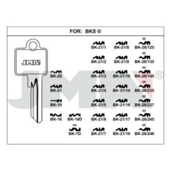 Llave en bruto JMA BK-7D – vista agrupada