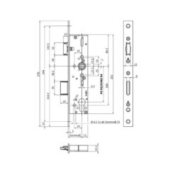BKS B-1826 | Cerradura antipánico | Distancia entre ejes 92 mm | Función E