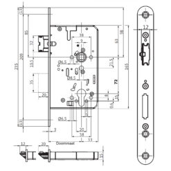 BKS B-2166 | Cerradura antipánico autoblocante | Función E
