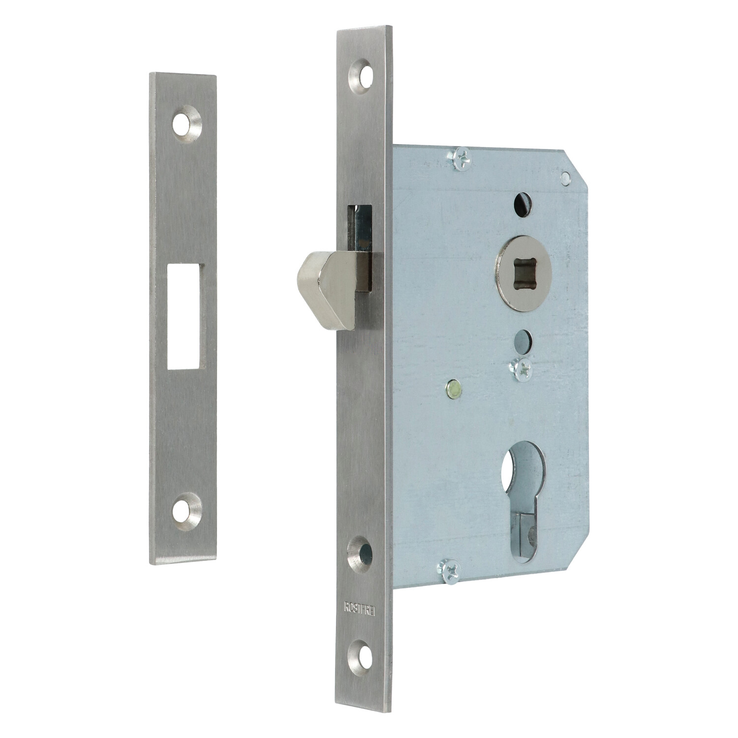 Bever 139PE | Cerradura de gancho con nuez para bombín | Frente inox