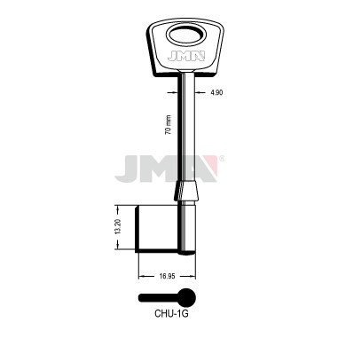 Llave en bruto JMA CHU-1G