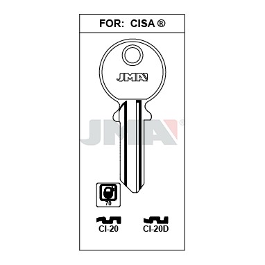 Llave en bruto JMA CI-20 – vista agrupada