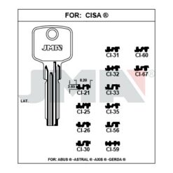 Llave en bruto JMA CI-21 – vista agrupada
