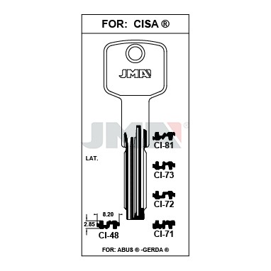 Llave en bruto JMA CI-48 – vista agrupada