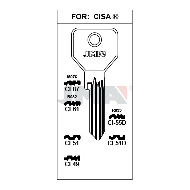 Llave en bruto JMA CI-51 – vista agrupada