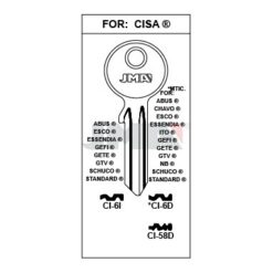 Llave en bruto JMA CI-6D – vista agrupada