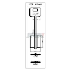 Llave en bruto JMA CI-6G – vista agrupada