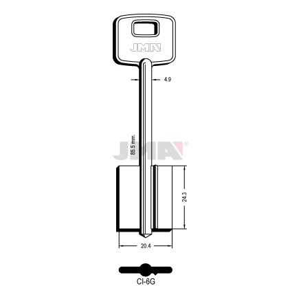 Llave en bruto JMA CI-6G