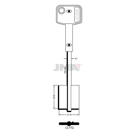 Llave en bruto JMA CI-7TG