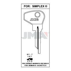 Llave en bruto JMA CT-3 – vista agrupada