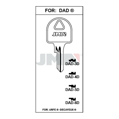 Llave en bruto JMA DAD-6D – vista agrupada