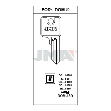 Llave en bruto JMA DOM-13D – vista agrupada