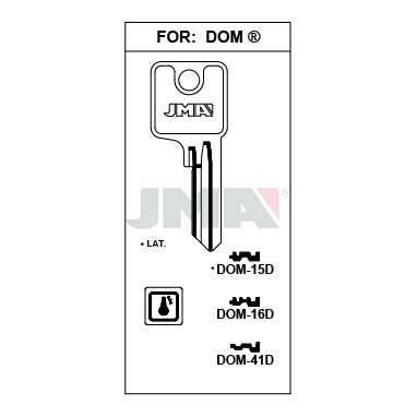 Llave en bruto JMA DOM-15D – vista agrupada
