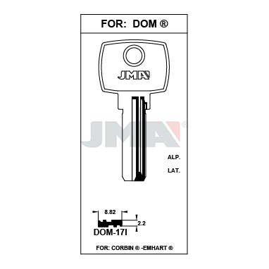 Llave en bruto JMA DOM-17I – vista agrupada