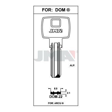 Llave en bruto JMA DOM-22 – vista agrupada
