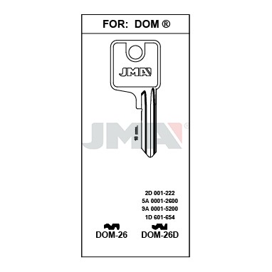 Llave en bruto JMA DOM-26 – vista agrupada