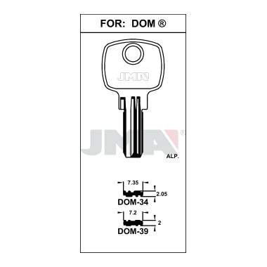 Llave en bruto JMA DOM-34 – vista agrupada