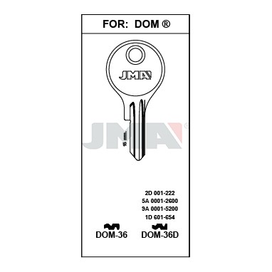Llave en bruto JMA DOM-36 – vista agrupada