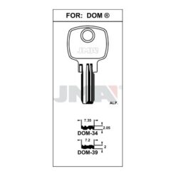 Llave en bruto JMA DOM-39 – vista agrupada