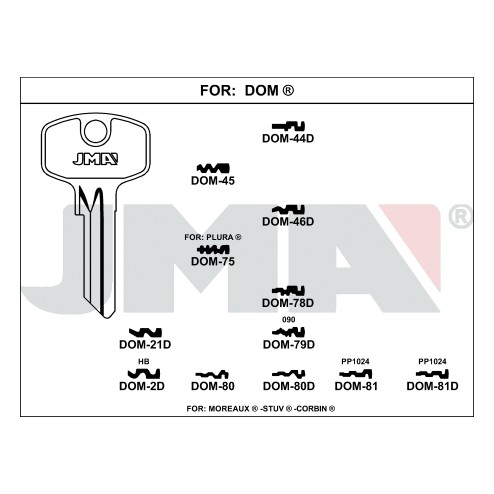Llave en bruto JMA DOM-46D – vista agrupada