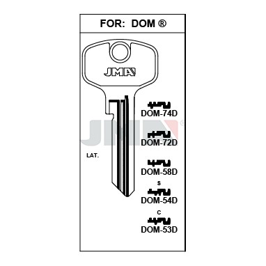 Llave en bruto JMA DOM-54D – vista agrupada
