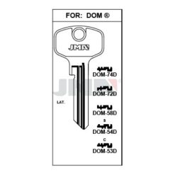 Llave en bruto JMA DOM-74D – vista agrupada