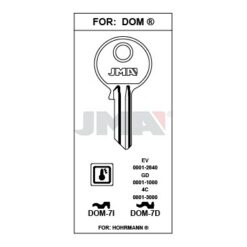 Llave en bruto JMA DOM-7D – vista agrupada
