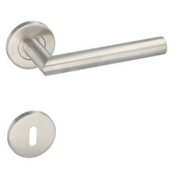 Manilla de puerta Wigo con roseta redonda | Inox - Imagen 2